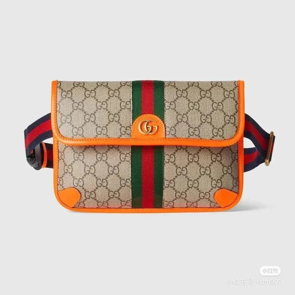 Gucci Gucci GG Supreme Belt Bag Orange Orange - 1