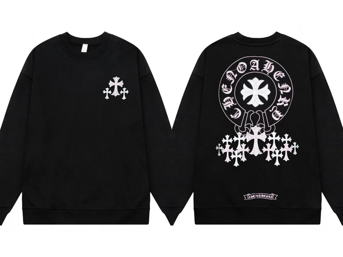 Chrome Hearts Chrome Hearts CH Cross Black Crewneck Sweatshirt Black - 1