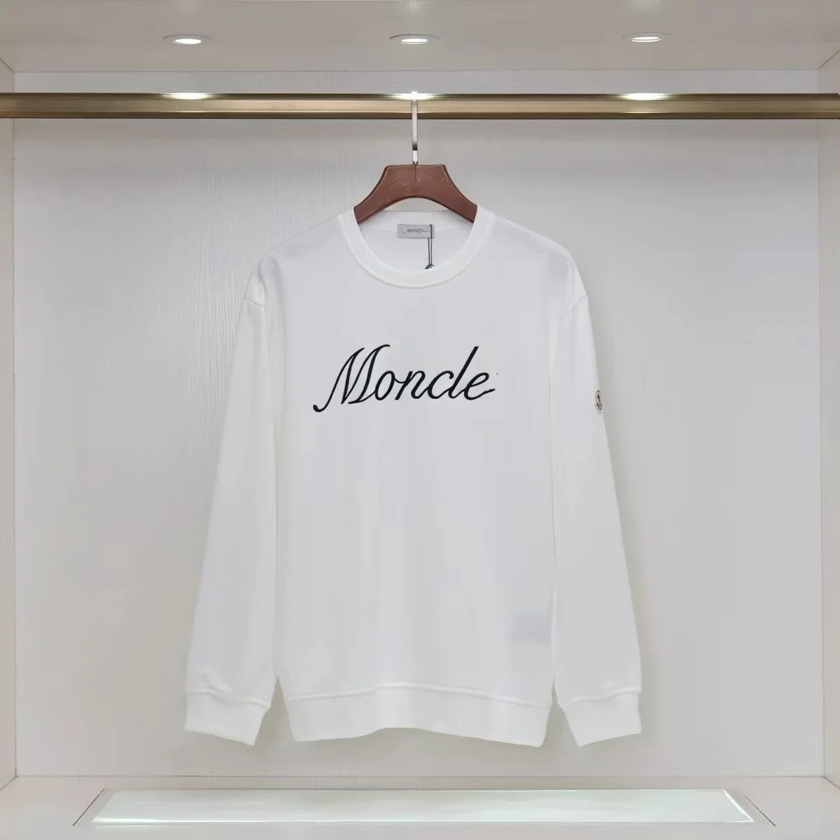 Moncler Moncler White Logo Sweatshirt White