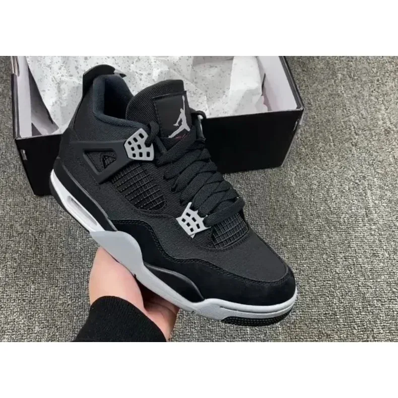 Nike Nike Air Jordan 4 Black Cement Sneakers Black - 1
