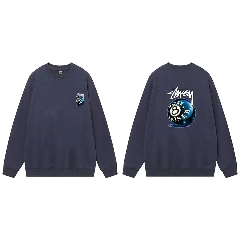 Stussy Stussy Stüssy 8 Ball Crewneck Sweatshirt Navy Navy - 1