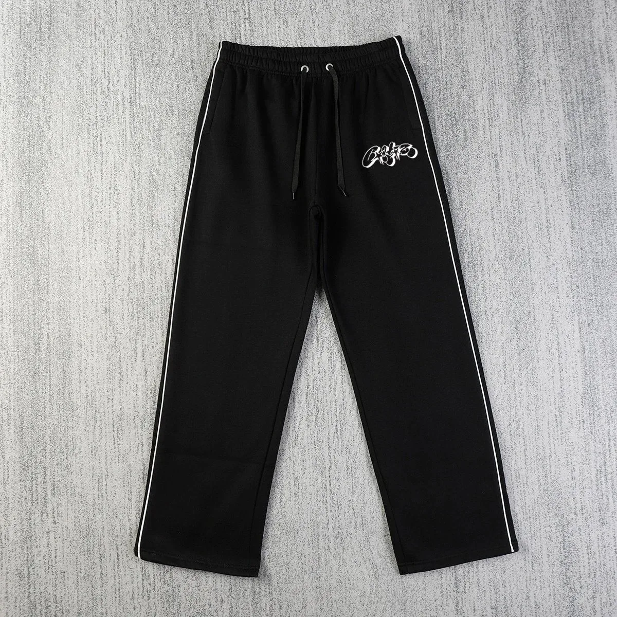 A Bathing Ape A Bathing Ape Black/White Striped Sweatpants Black - 1