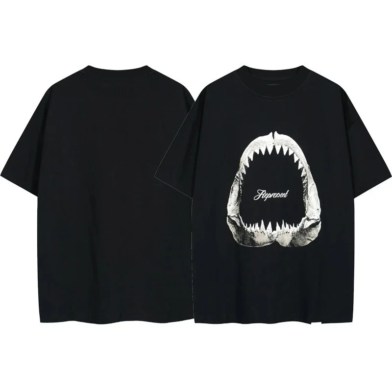 Represent Represent Shark Print Black T-Shirt Black