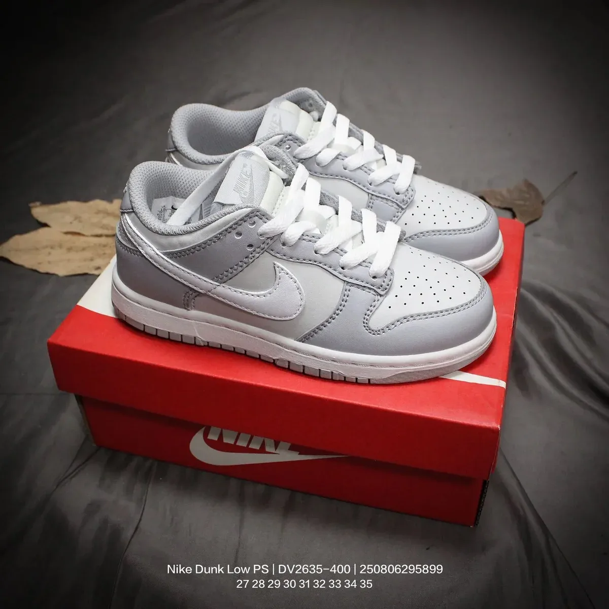 Nike Nike Dunk Low Light Grey/White Sneakers Grey
