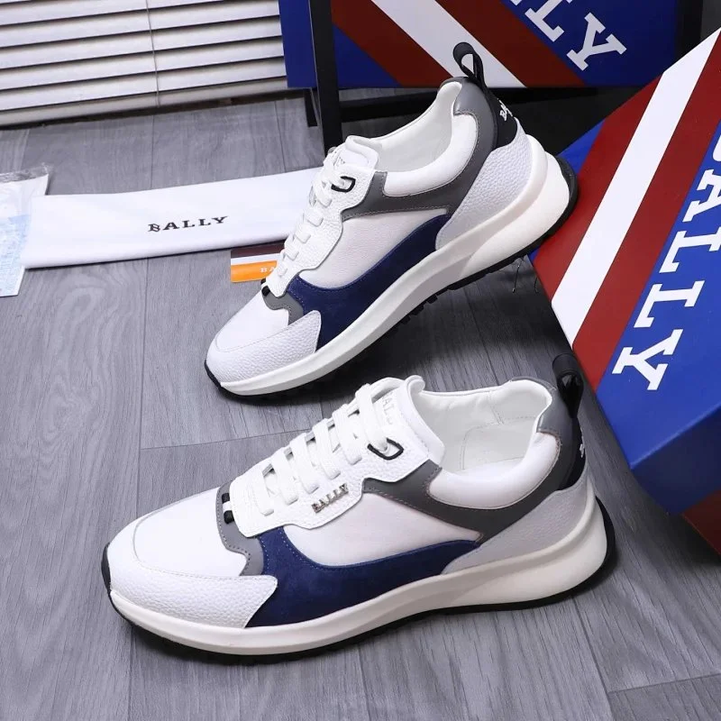Bally Bally White/Blue Leather Sneakers White