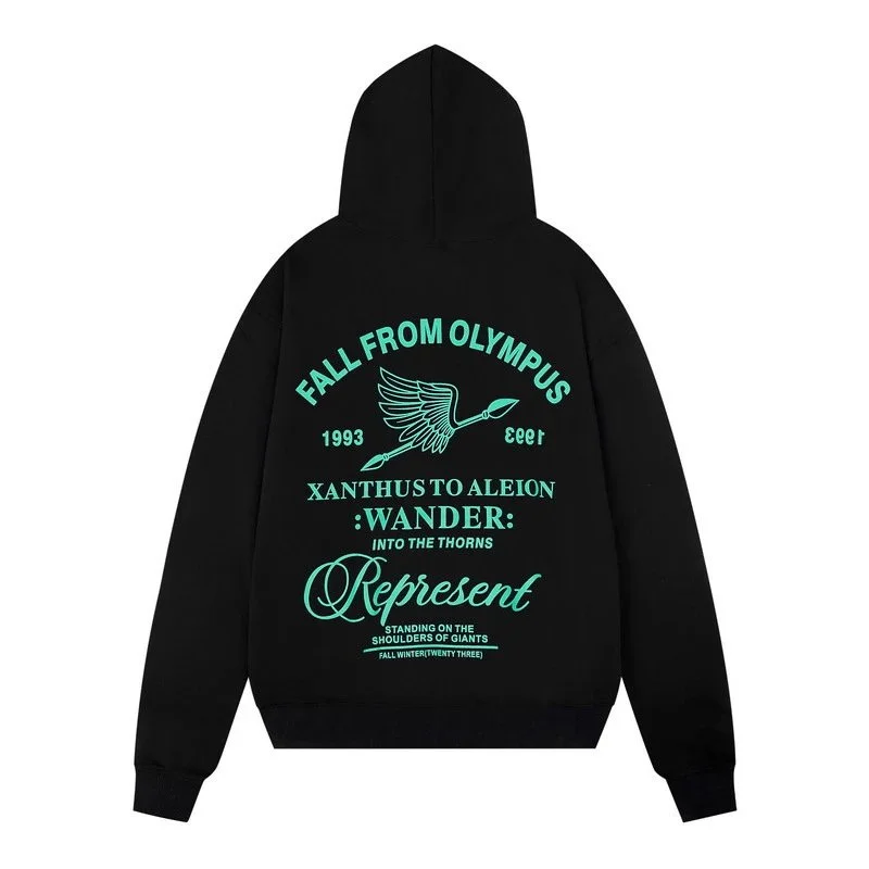 Represent Represent Owners Club Fall From Olympus Black Hoodie Black
