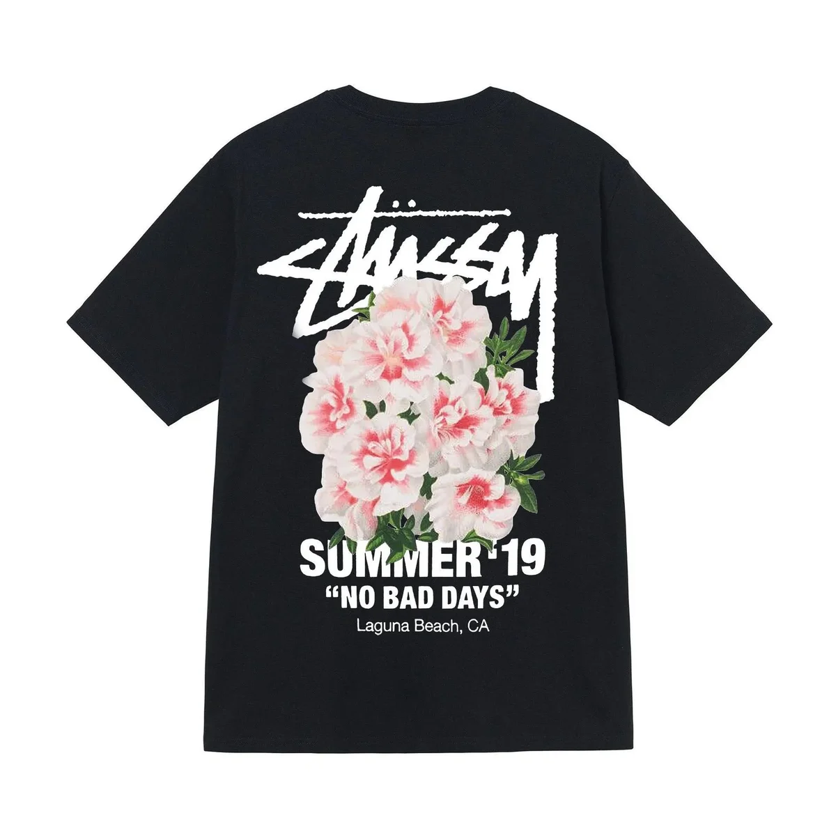 Stussy Stussy Black/Carnation Floral Print T-Shirt Black - 1