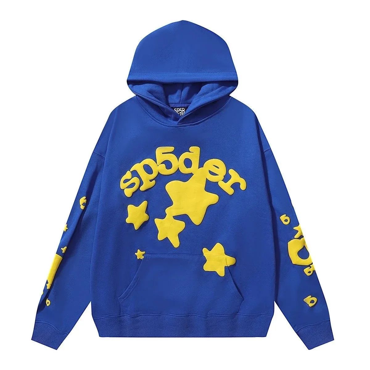 SP5DER SP5DER Spider Star Hoodie Royal Blue/Canary Yellow Blue