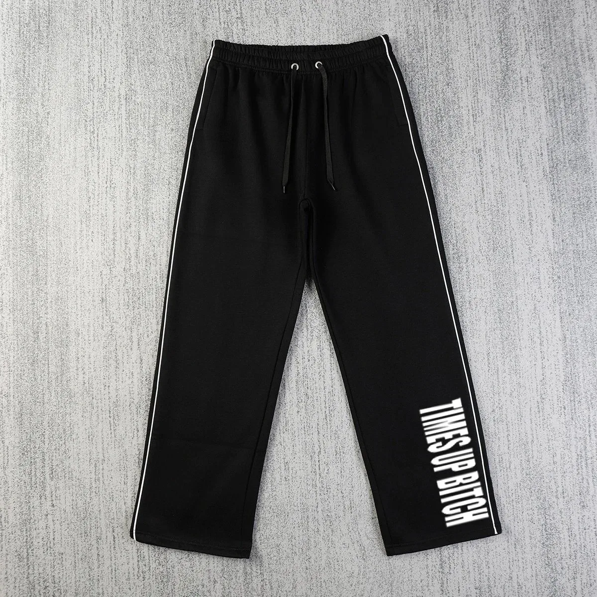 Other Black/White 'Times Up' Sweatpants Black - 1