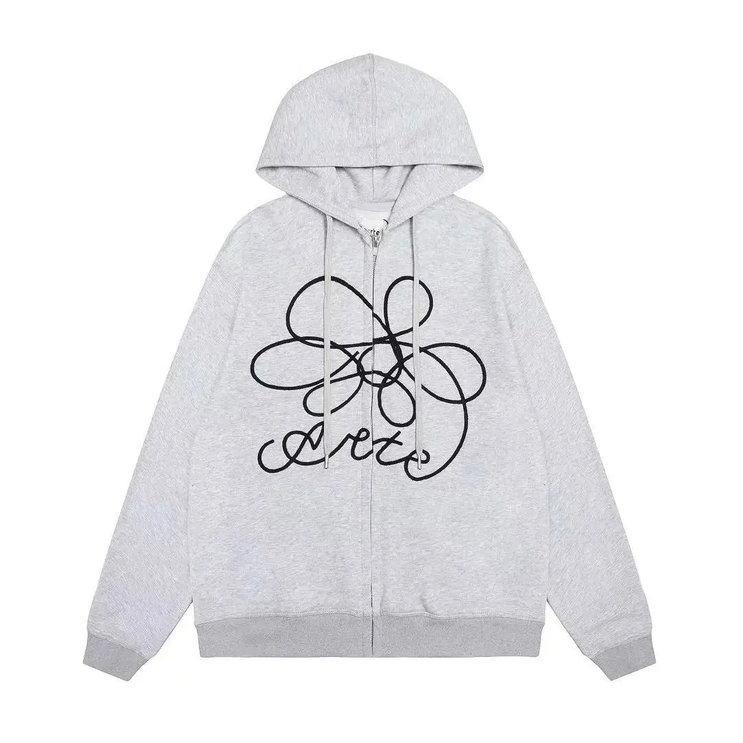 Other ART-301 Grey Artto Zip-Up Hoodie Grey - 1