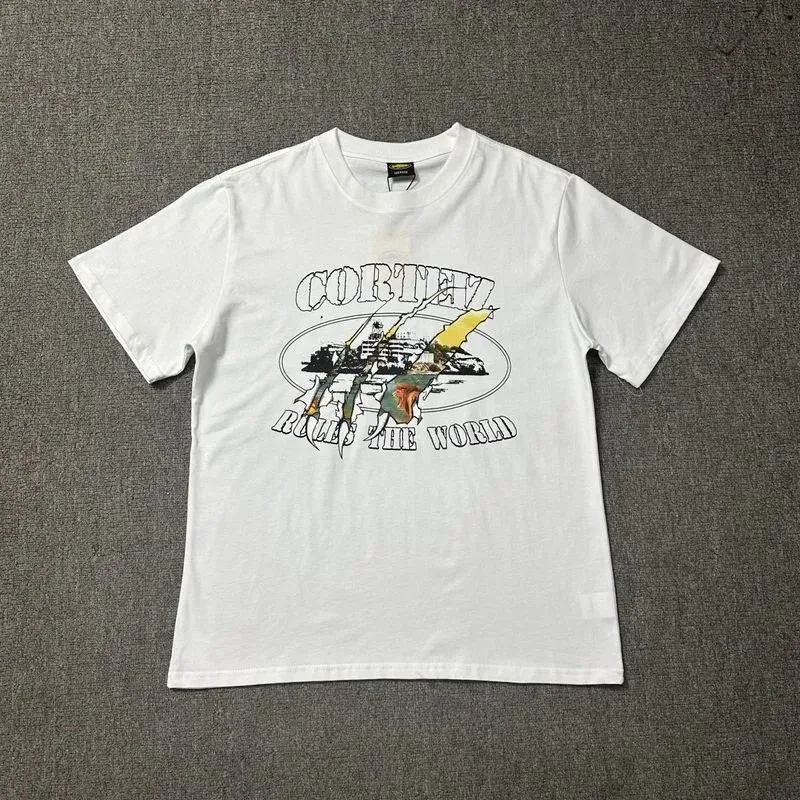 Corteiz Corteiz Rolls the World White T-Shirt White - 1