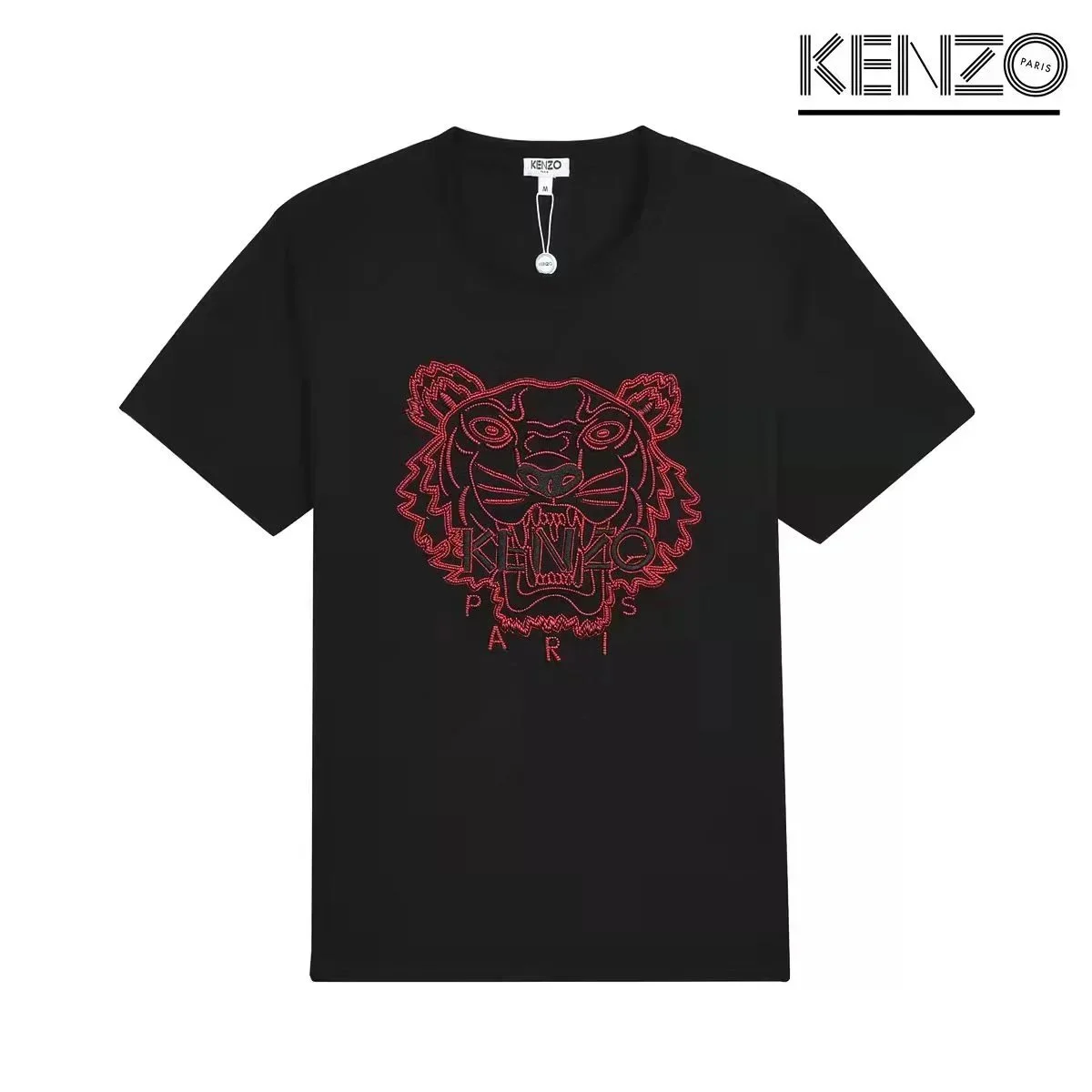 Kenzo Kenzo Tiger Head Black T-Shirt Black - 1