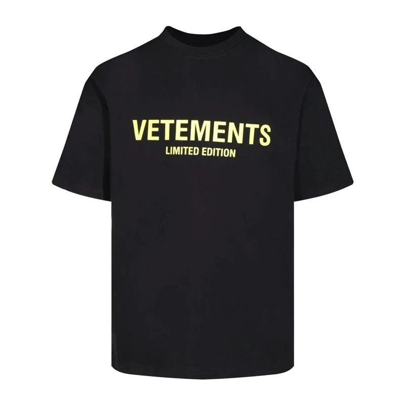 Vetements Vetements Black Yellow Limited Edition T-Shirt Black - 1