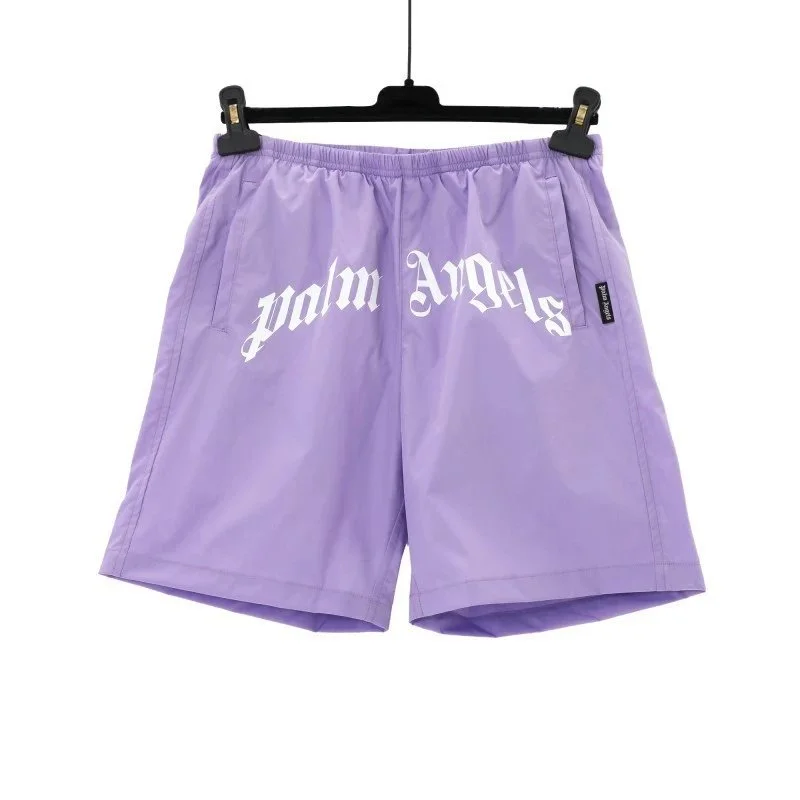 Palm Angels Palm Angels Life is Palm Purple Shorts Purple - 1