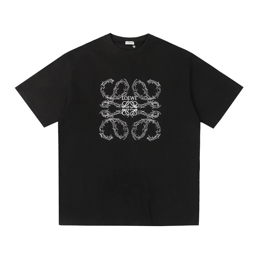 Loewe Loewe Barbed Wire Graphic T-Shirt Black Black - 1