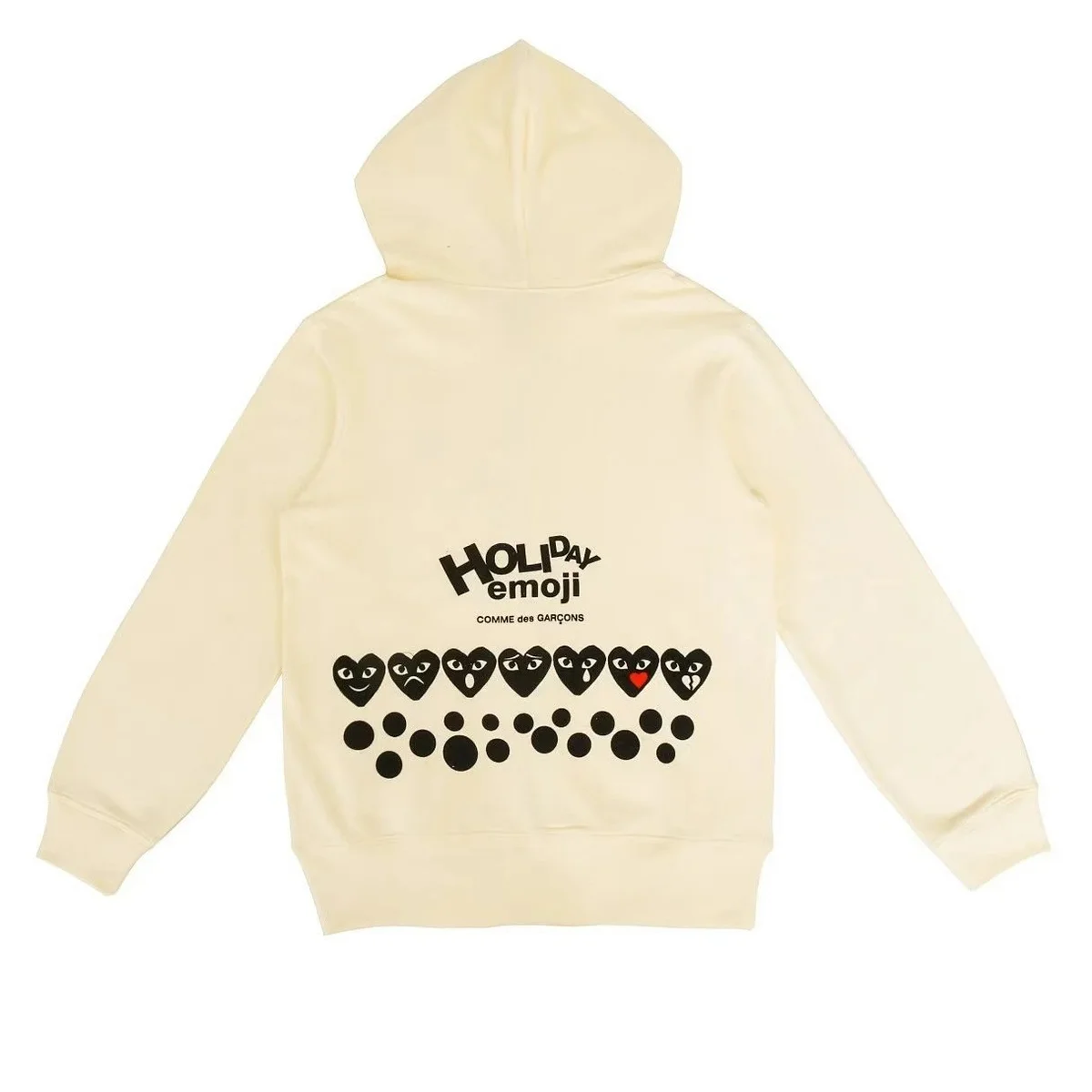 Comme des Garçons Comme des Garçons Holiday Emoji Cream Hoodie Cream - 1