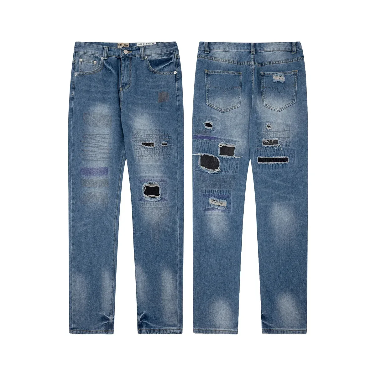 Other G201 Blue Distressed Jeans Blue - 1
