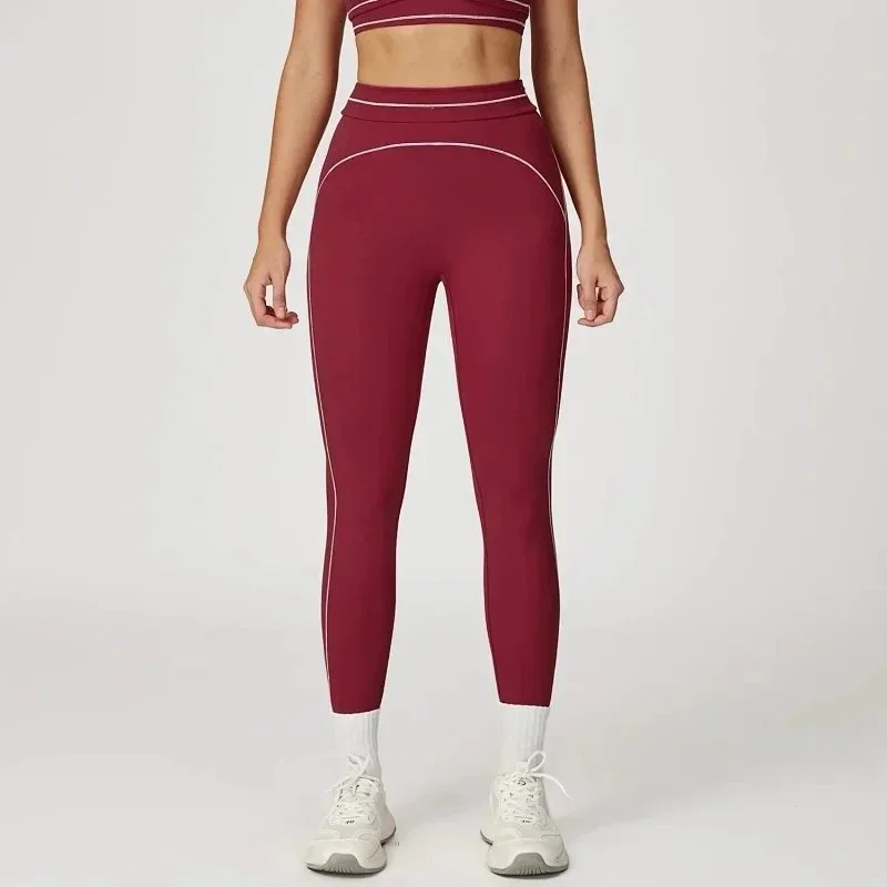 Other Cherry Red Leggings with White Trim Bottoms Red - 1