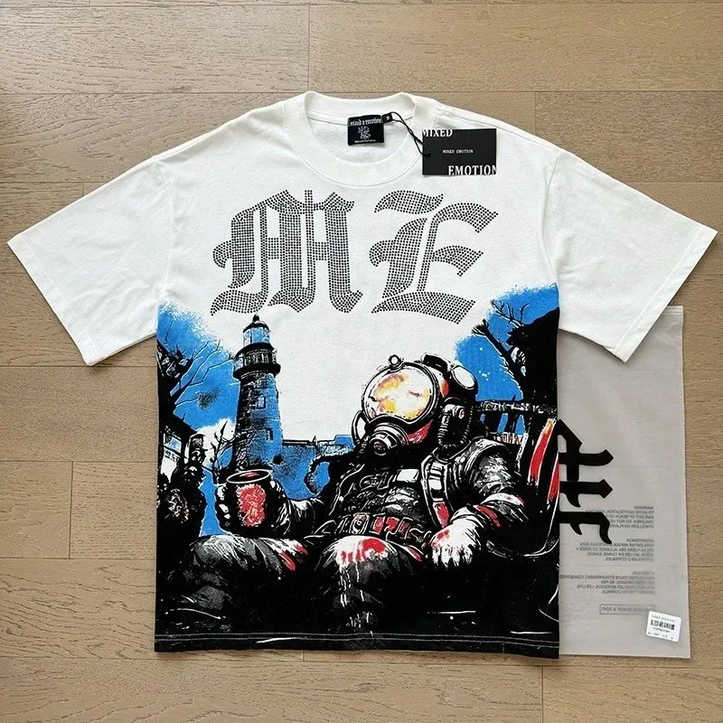 Other Unisex White 'Mixed Emotion' Graphic T-Shirt White - 1