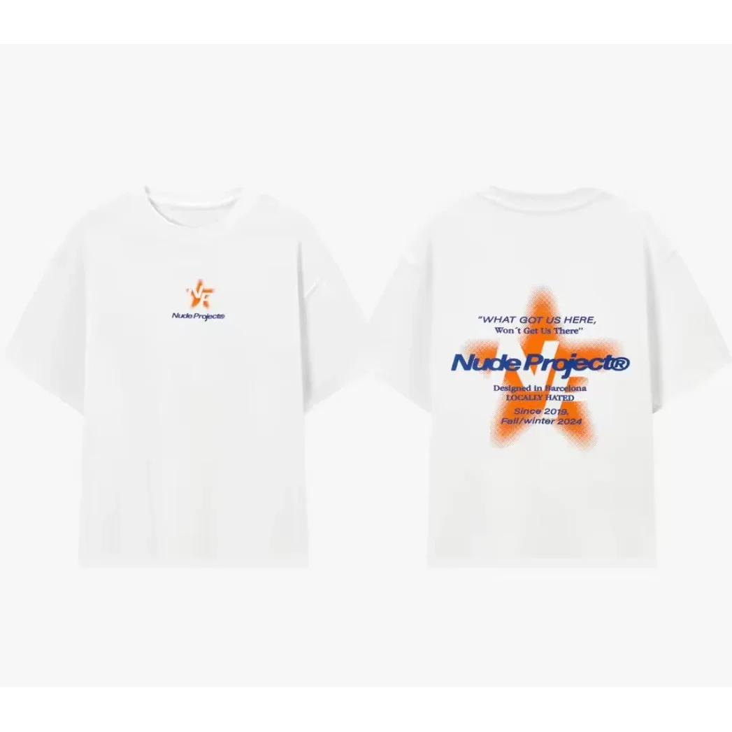 Other Nude Project White Star Print Oversized T-Shirt White - 1