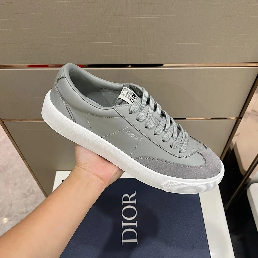 Dior Dior B23 Grey/White Leather Suede Sneakers Grey