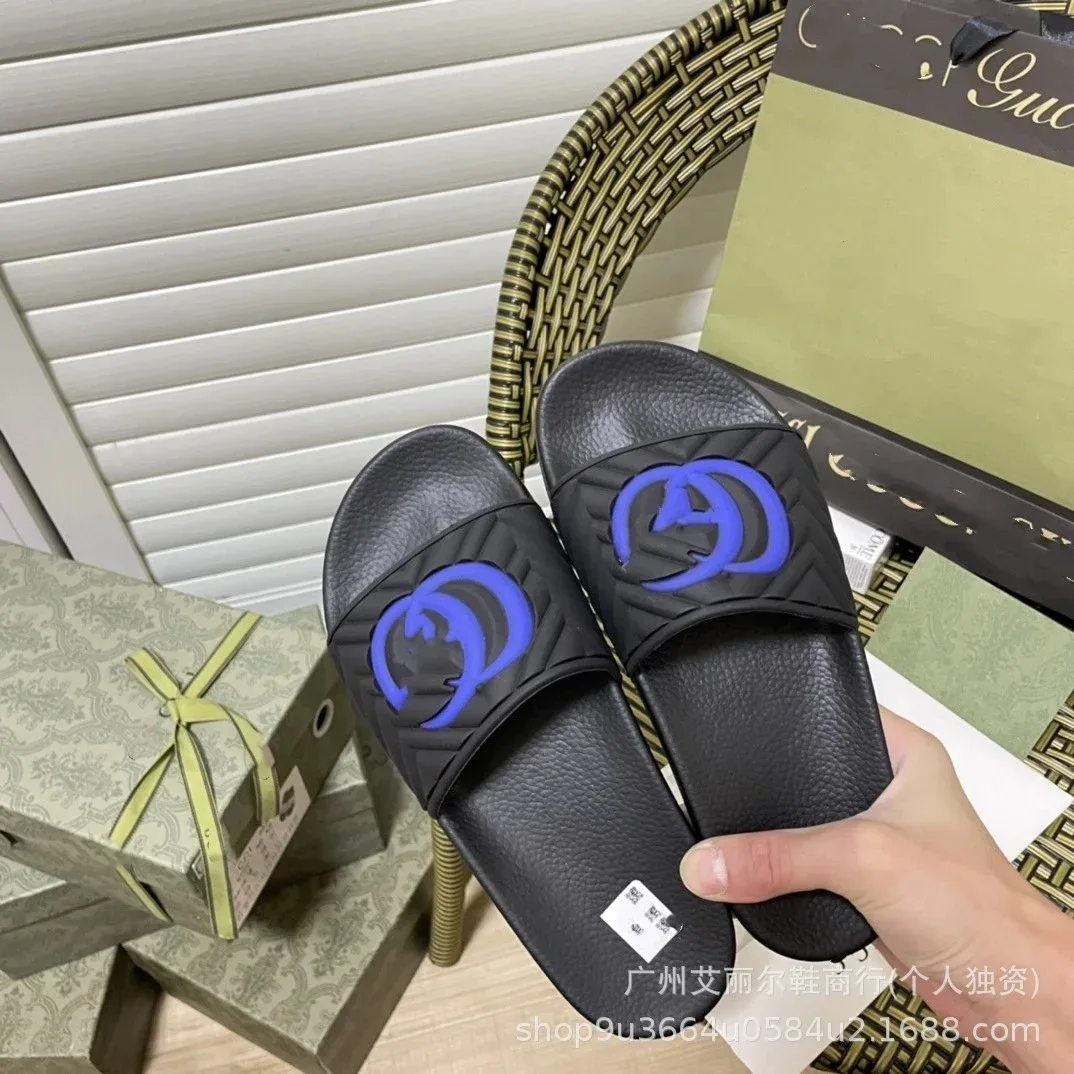 Gucci Gucci GG Marmont Slippers Black/Blue Black - 1