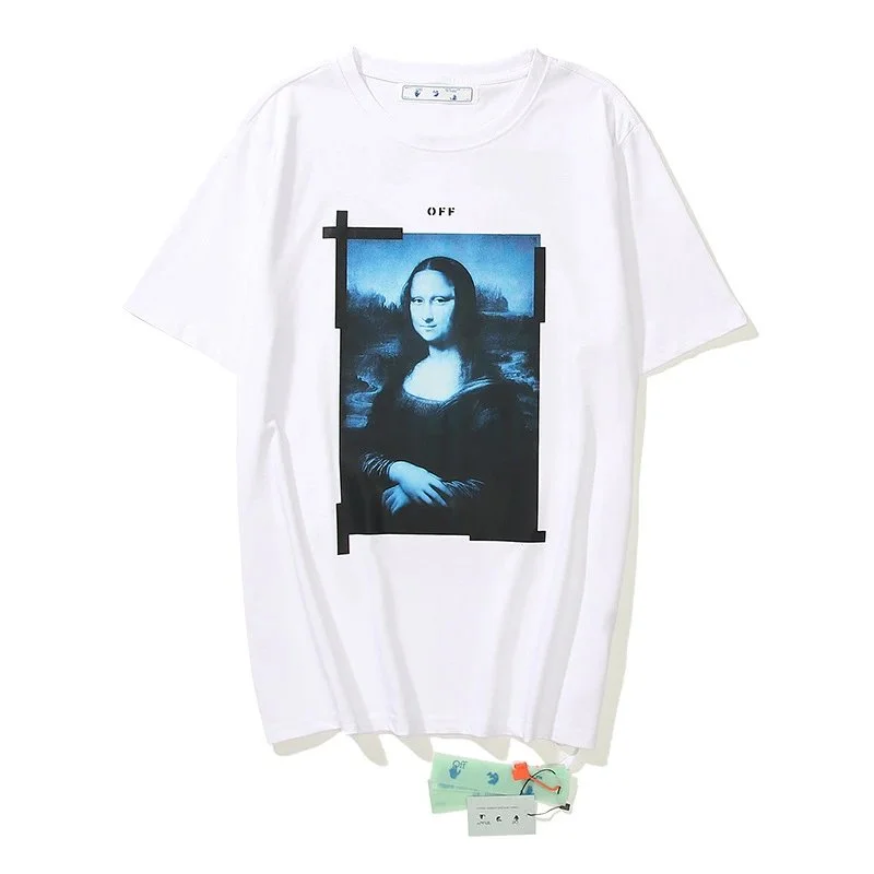 Off-White Off-White Mona Lisa Print T-Shirt 1210 White White - 1