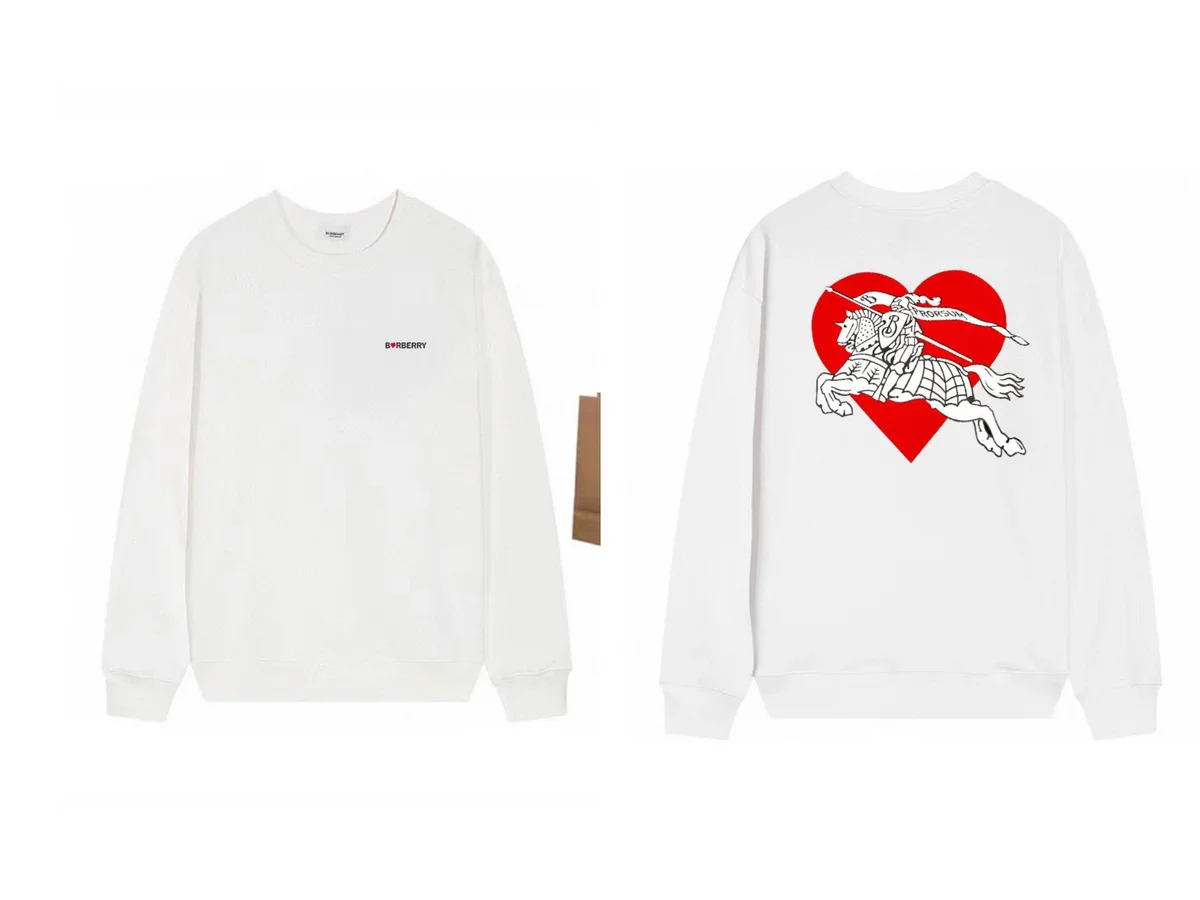 Burberry Burberry White Knight Print Crewneck Sweatshirt White - 1