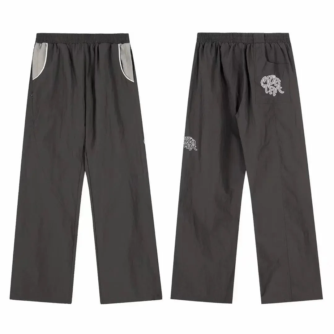 Other me-993 Grey Casual Pants with Embroidered Details Grey - 1