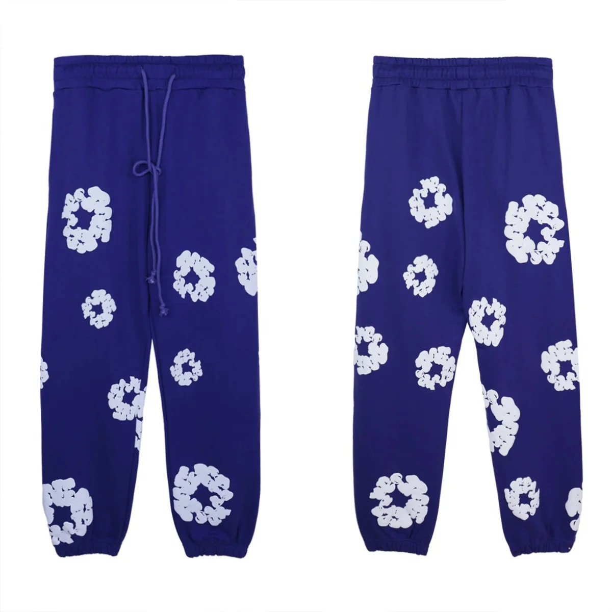 Other Deep Blue Cloud Print Sweatpants Navy - 1