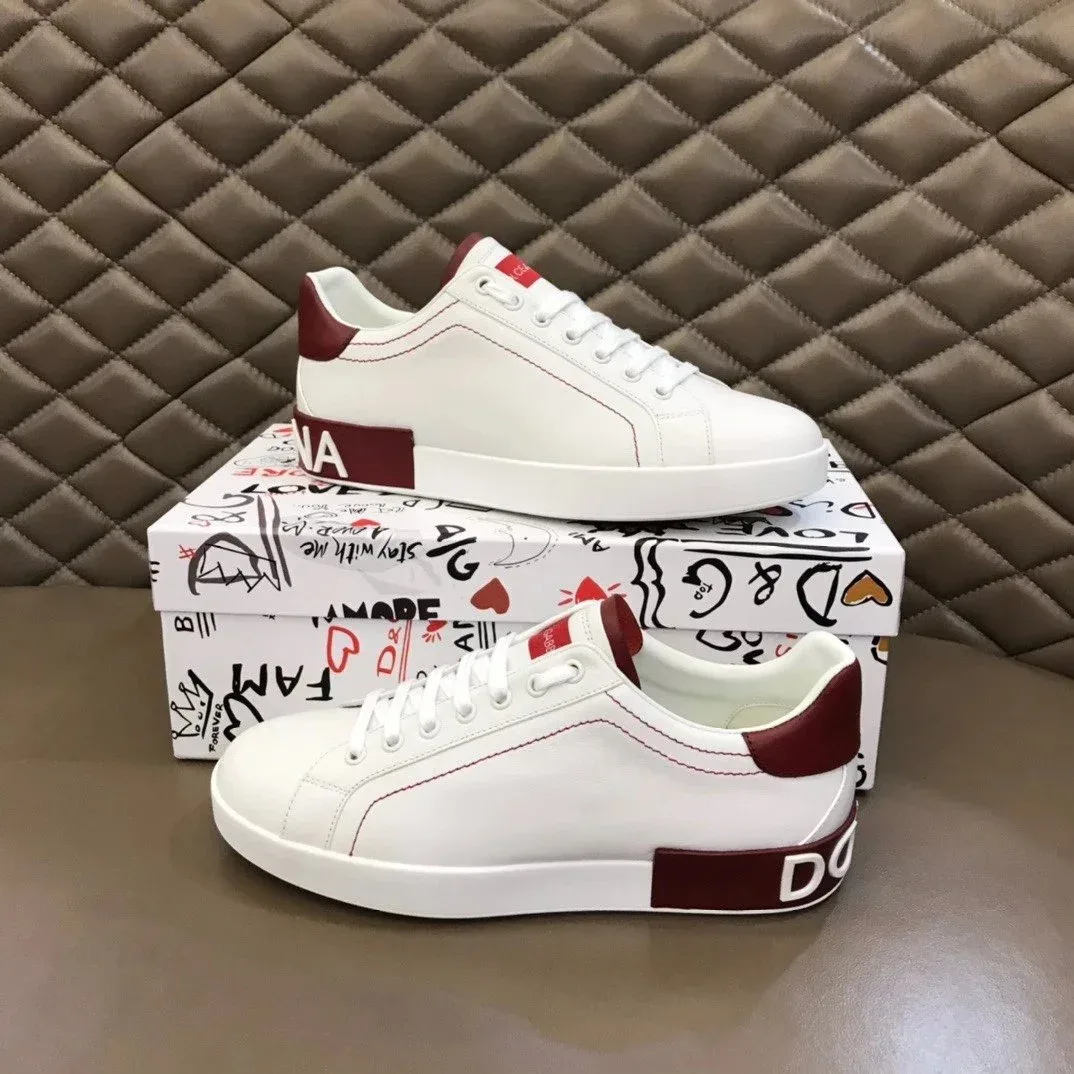 Dolce & Gabbana Dolce & Gabbana Classic Logo White & Red Sneakers White - 1