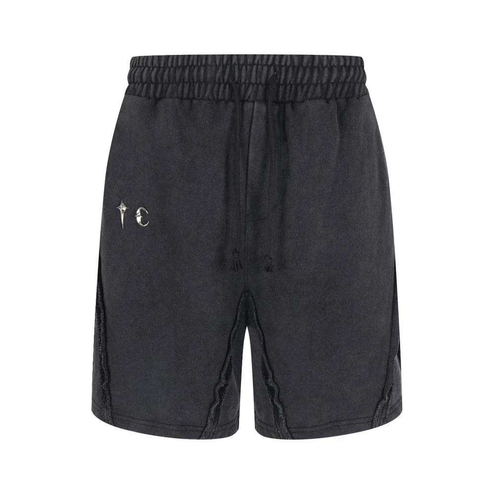 Other Black Washed Denim Shorts Streetwear Black - 1