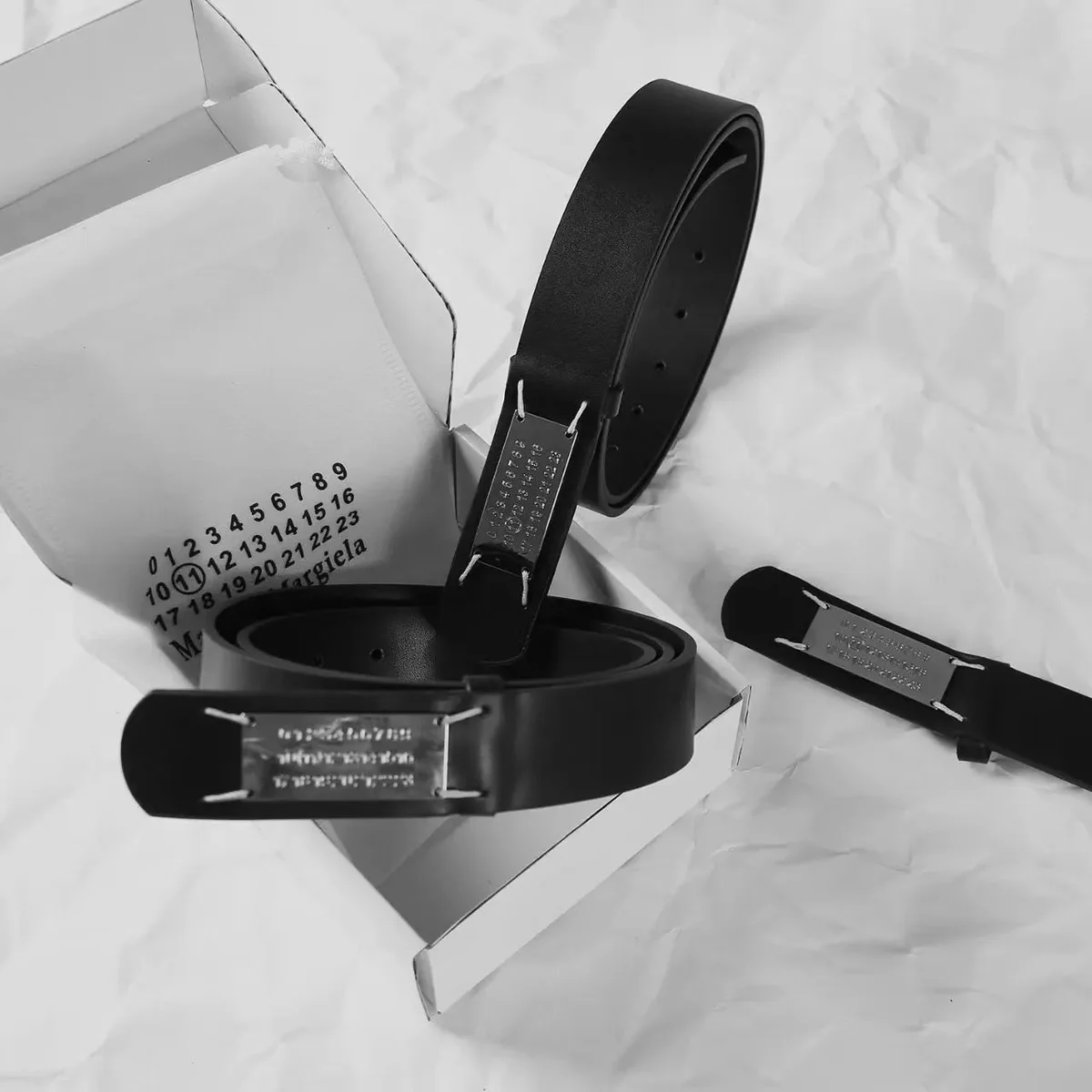 Maison Margiela Maison Margiela Replica Black Leather Belt Black