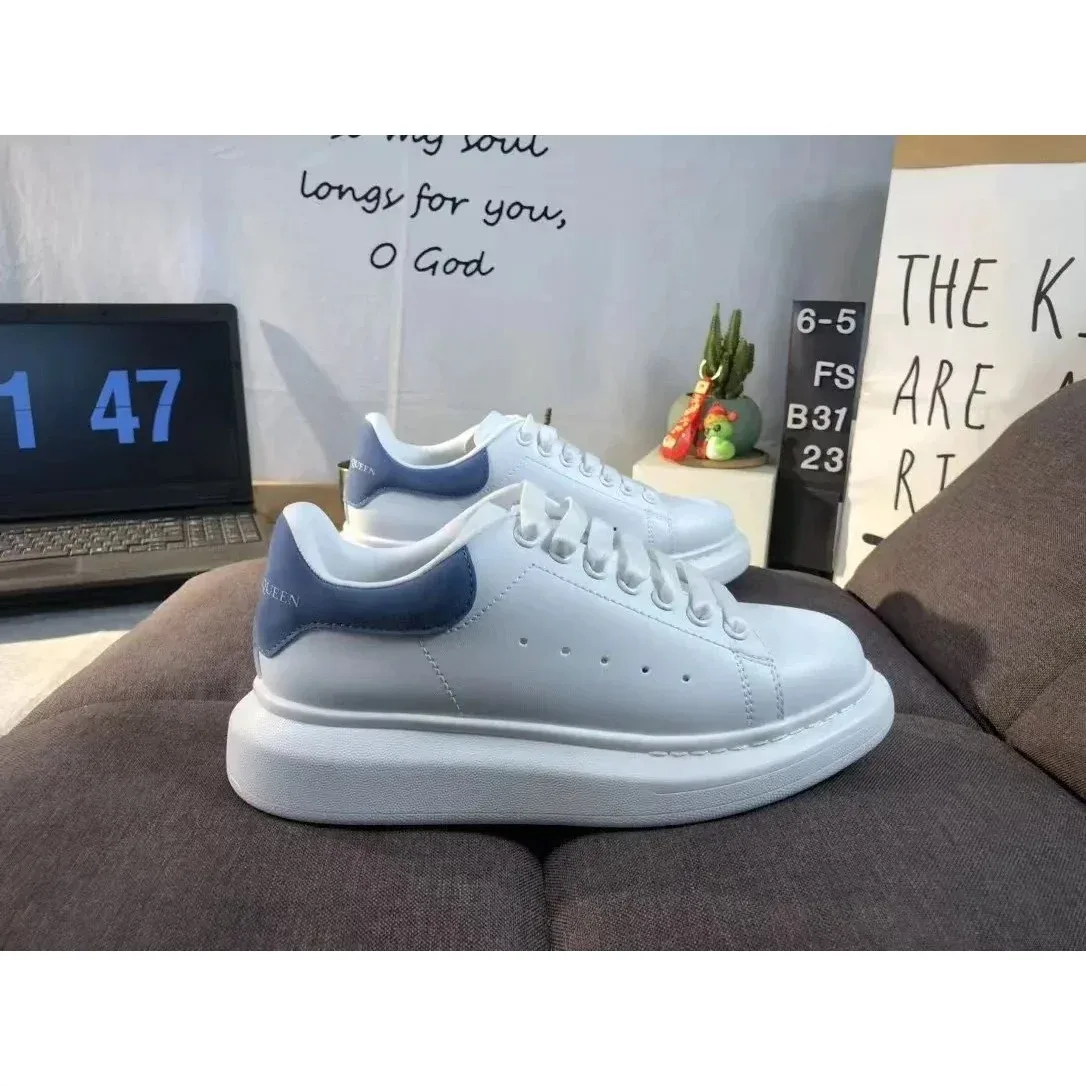 Alexander McQueen Alexander McQueen Oversized White & Blue Sneakers White - 1
