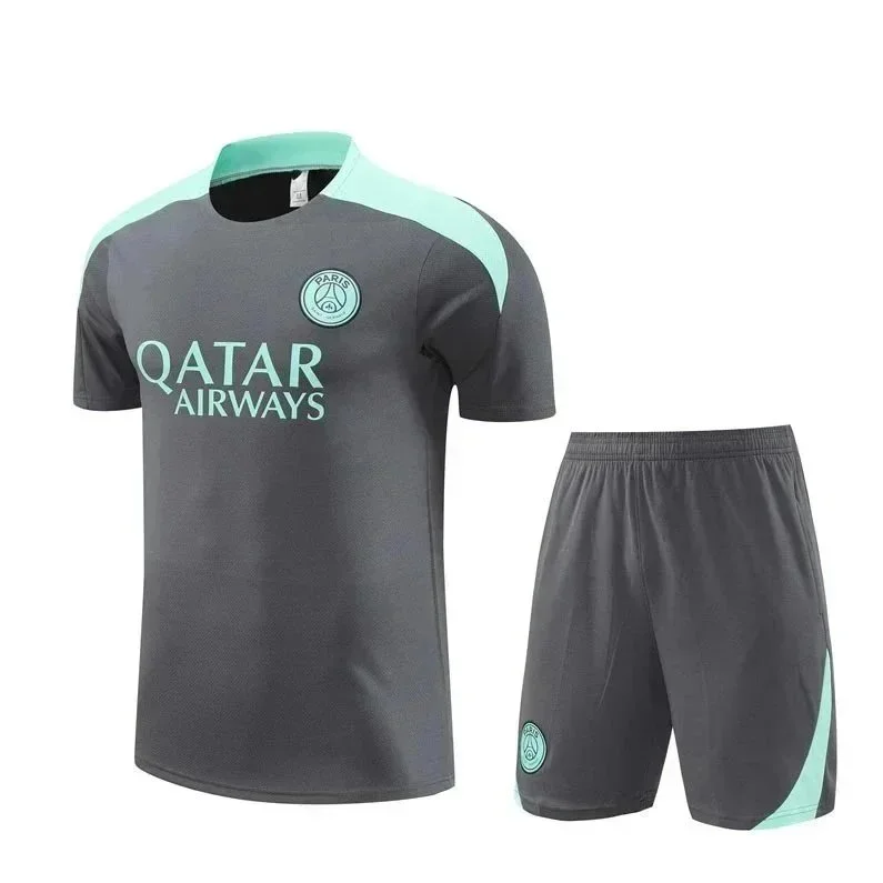 Other Unisex PSG Training Set Grey/Turquoise Shorts & Jersey Grey - 1