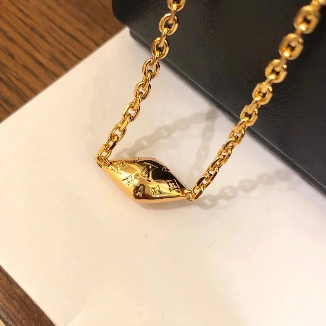 Louis Vuitton Louis Vuitton Monogram Gold Necklace Gold