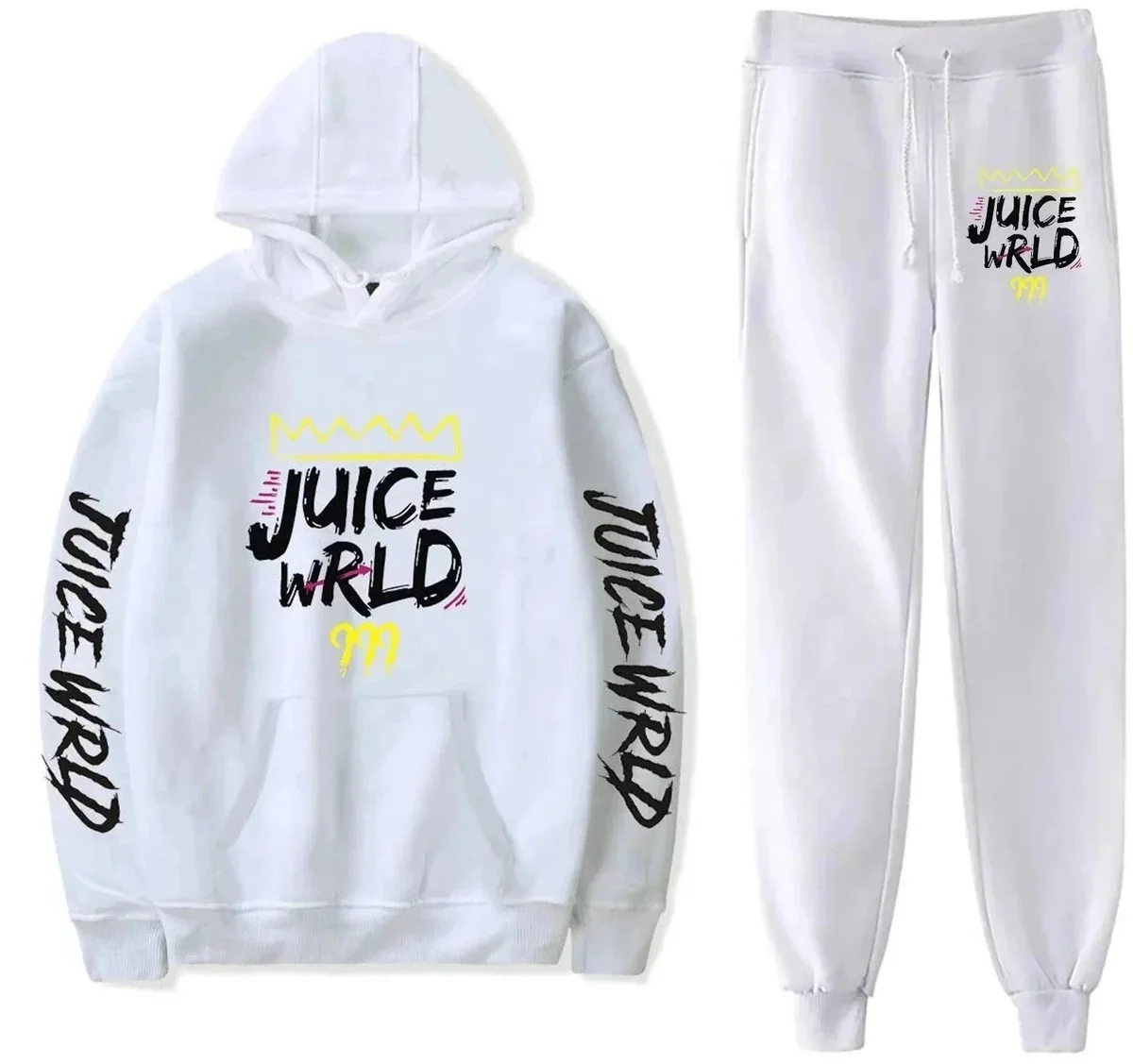 Other White Juice Wrld Hoodie & Sweatpants Set White - 1
