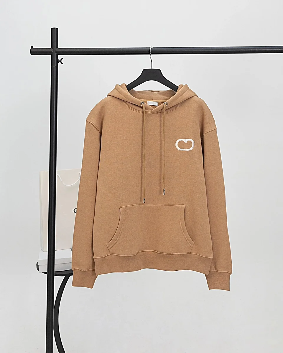 Other Camel Brown Relaxed Fit Hoodie with Embroidered Logo Brown - 1