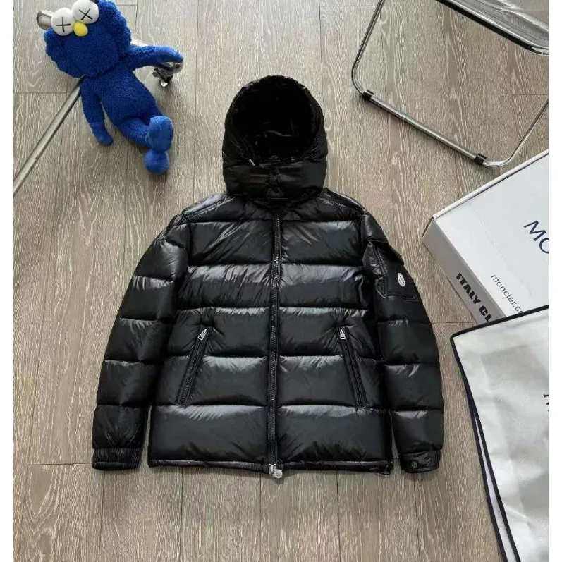 Moncler Moncler Black Hooded Puffer Jacket Black