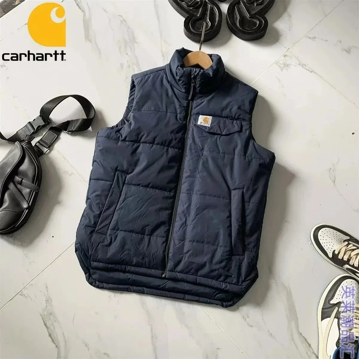 Carhartt Carhartt Detroit Navy Blue Puffer Vest Navy - 1