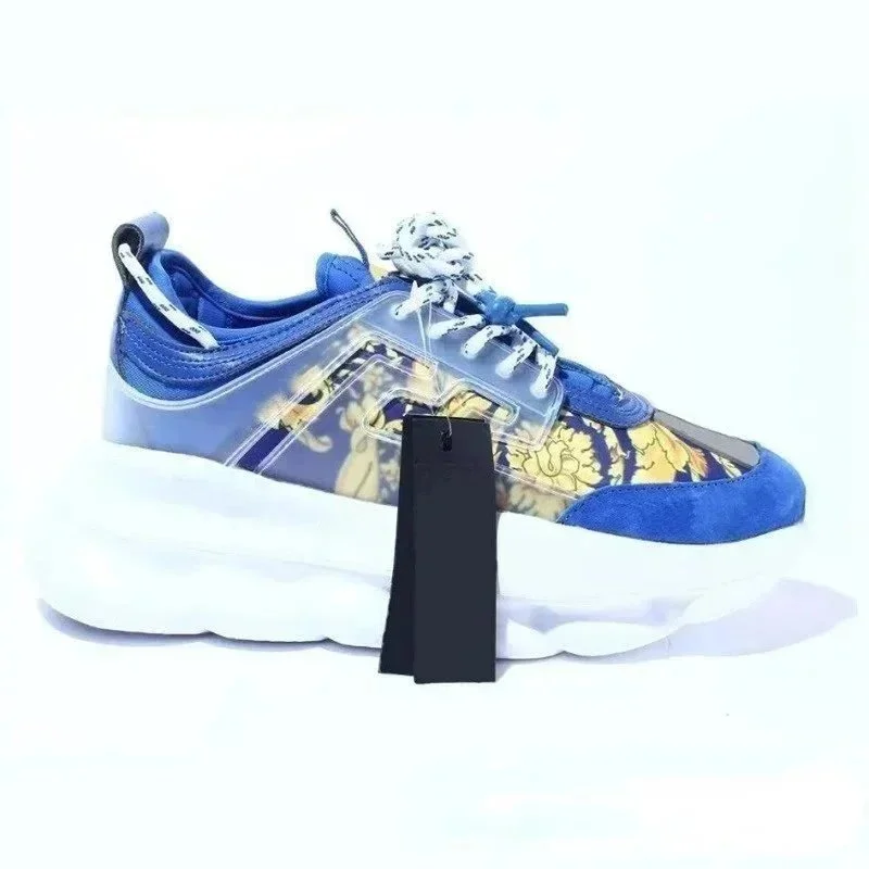Versace Versace Medusa Blue Floral Sneaker Multicolor