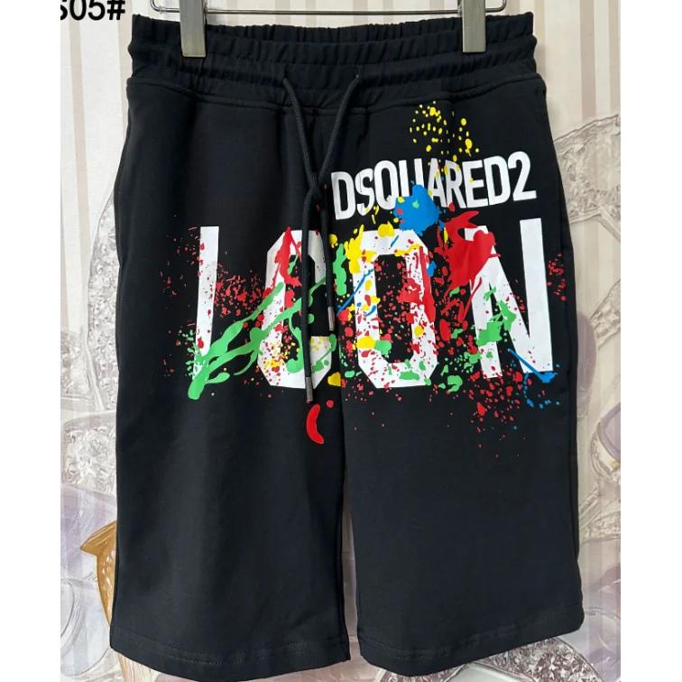 DSQUARED2 DSQUARED2 Icon Black/Multi-Color Splatter Shorts Black