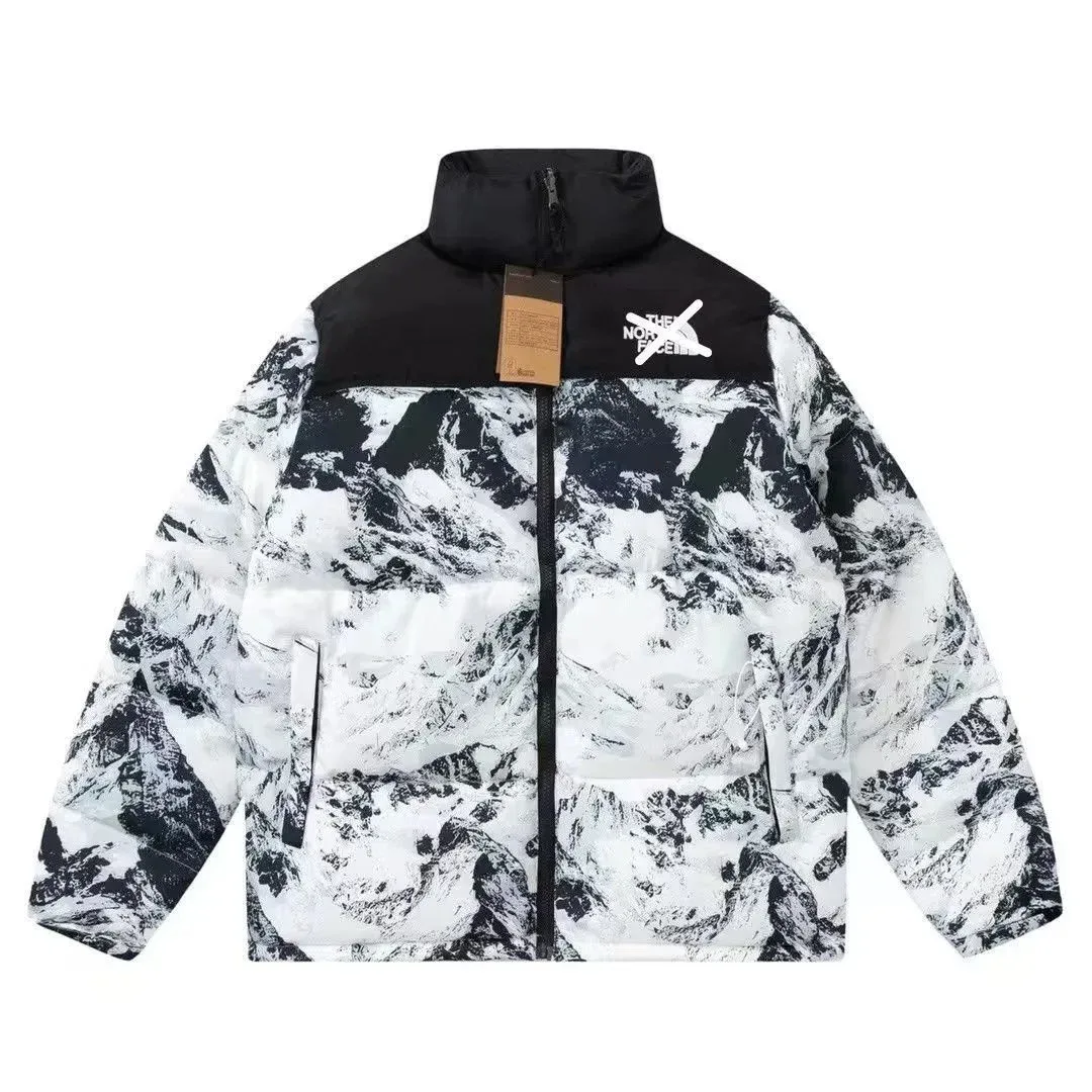 The North Face The North Face Nuptse Mountain Print Parka Black - 1
