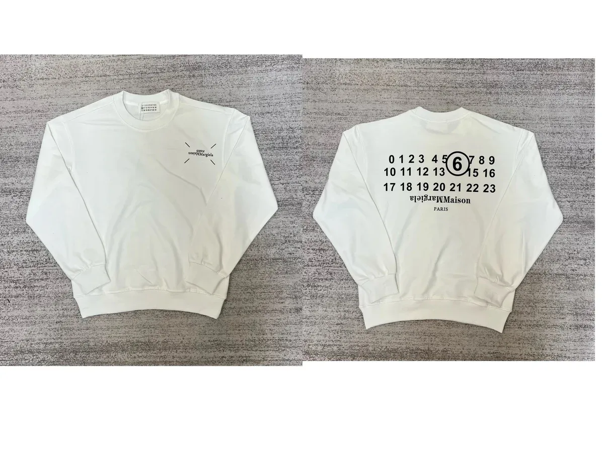 Maison Margiela Maison Margiela White MM6 Logo Crewneck Sweatshirt White - 1