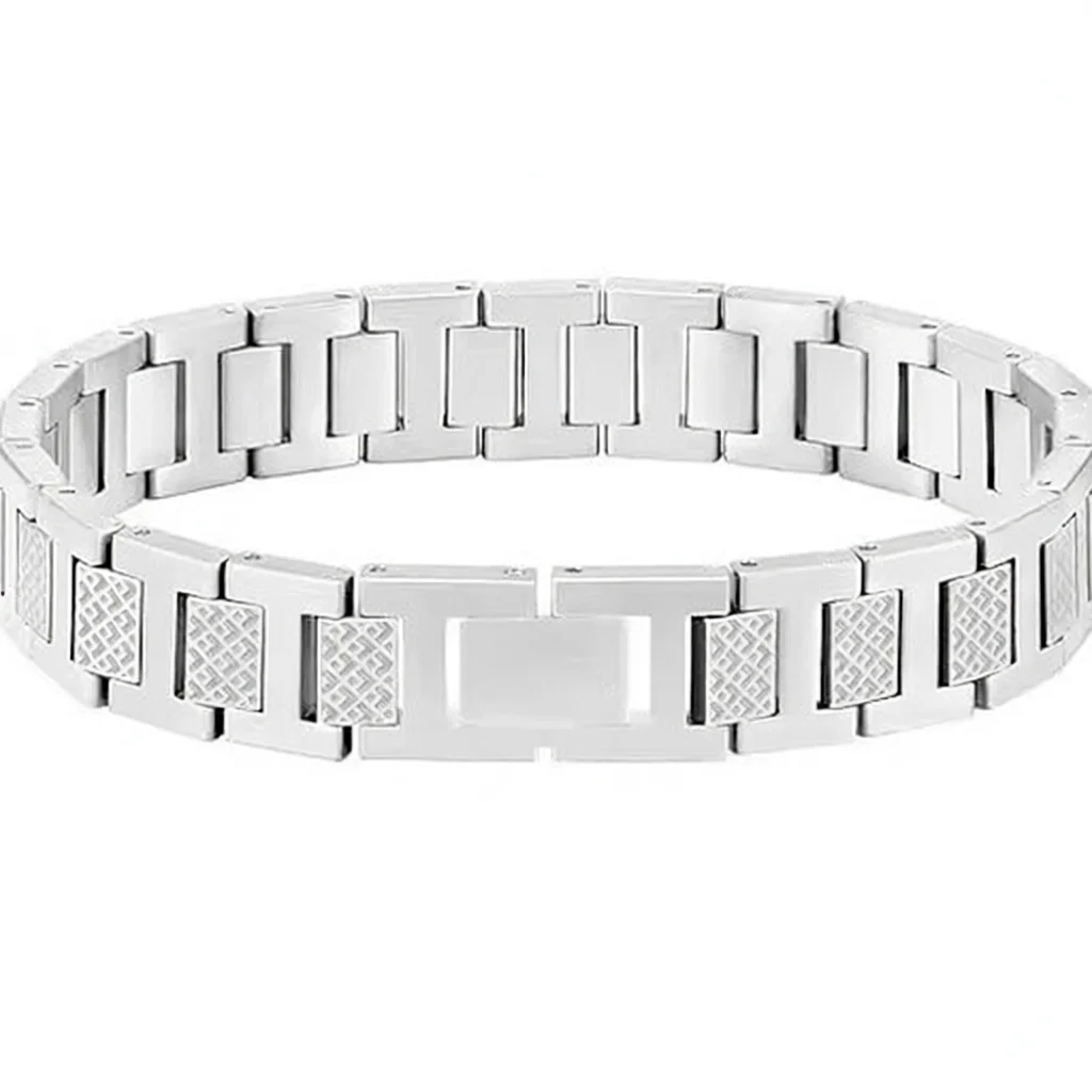 Other NO.01 Men's Steel Bracelet with Box Packaging Silver - 1