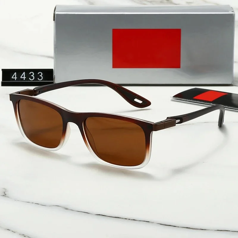 Other Unisex Brown Gradient Sunglasses 4433-E Eyewear Brown - 1