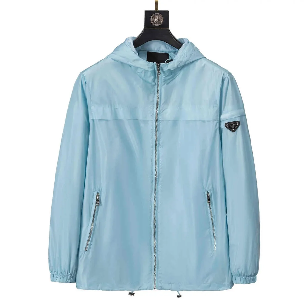 Prada Prada Hooded Jacket Sky Blue Blue