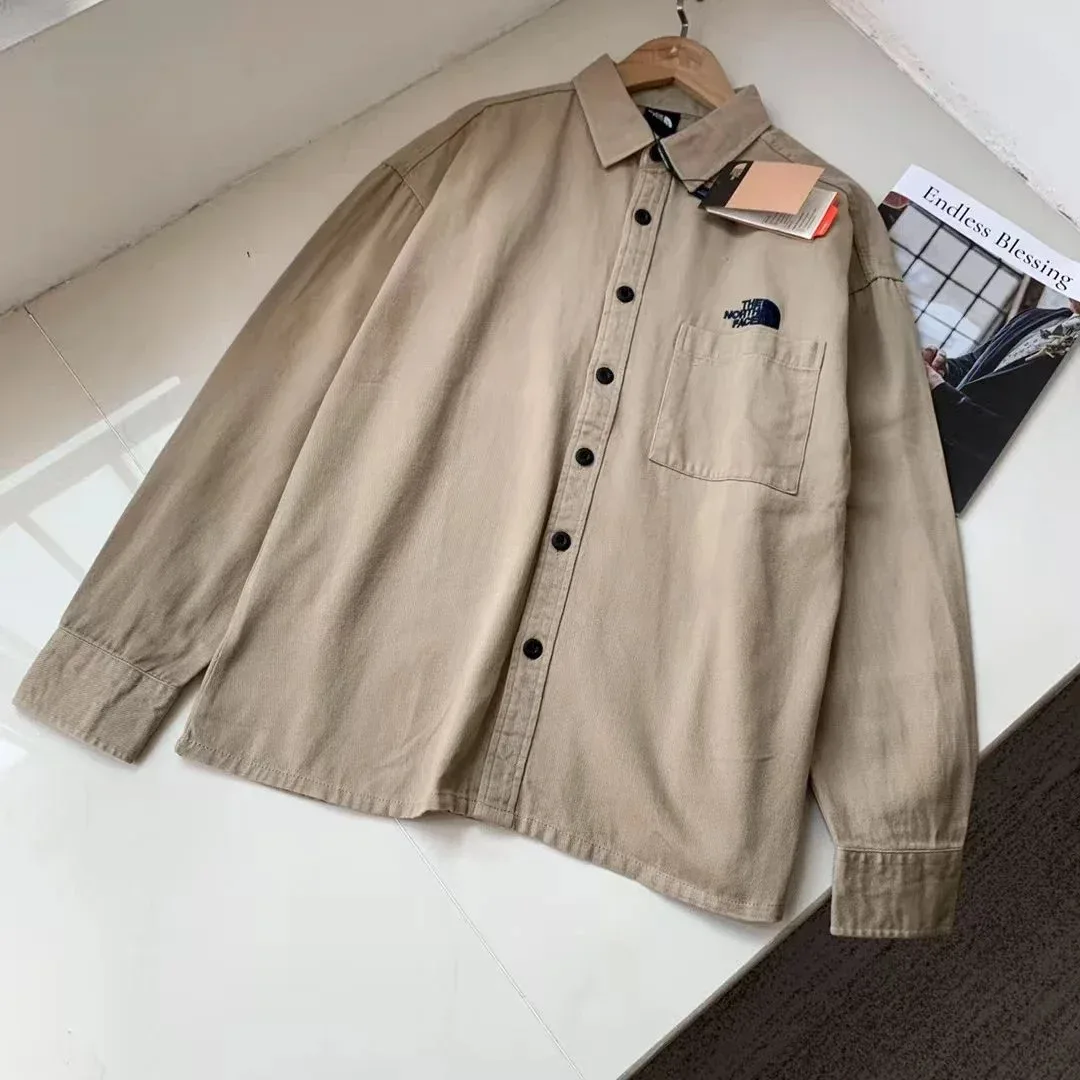 The North Face The North Face Nuptse Khaki Long Sleeve Shirt Beige - 1