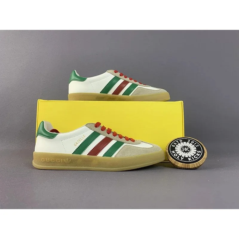 Gucci Gucci Gazelle Green/White Red Sneakers Green - 1