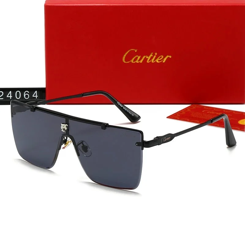 Cartier Cartier Soleil Blanc Black Frame Sunglasses Black - 1